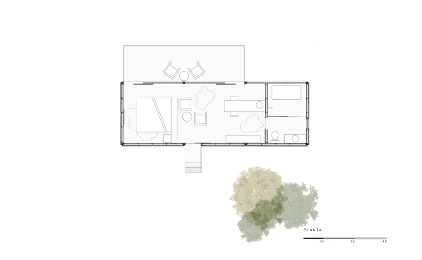 Çağdaş tasarımlı prefabrik kulübe 